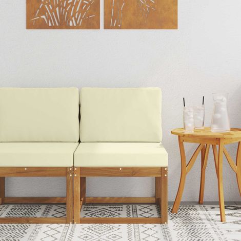 Outdoor Mittelsofa Massivholz Akazie