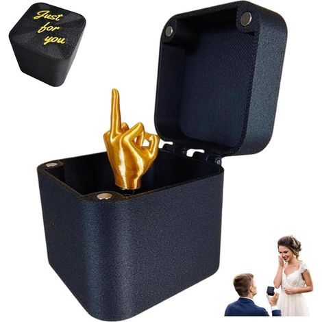Boîte Cadeau Surprise Doigt D'honneur, Boîte à Farce Pop Up, Accessoire de Mariage, Décoration de Bureau, Nouveauté pour Adultes (1) (1/5)