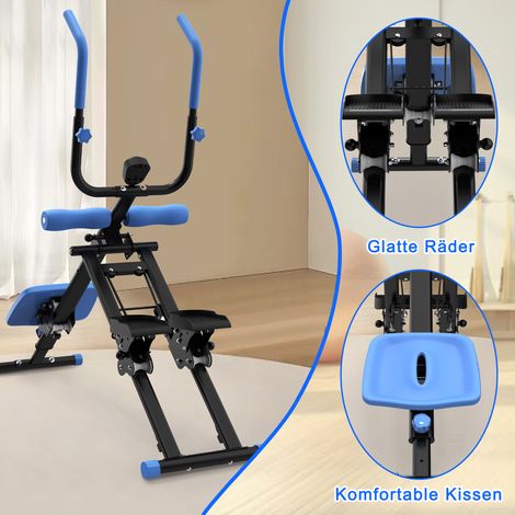 Stepper 2-en-1 avec barre de gainage – Appareil pliable multifonction pour abdos et jambes, équipement de fitness complet à domicile, entraînement corps entier (1/5)