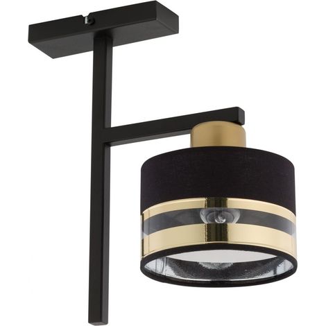 Plafonnier design moderne noir/or Pro E27 15W Sigma