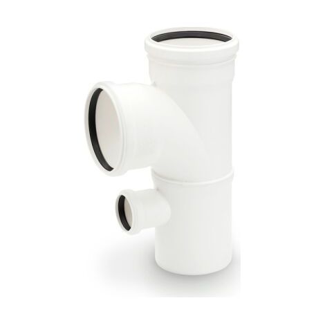 RAUPIANO PLUS Doppelabzweig einseitig DN 110/110/50, 87 Grad, max flow