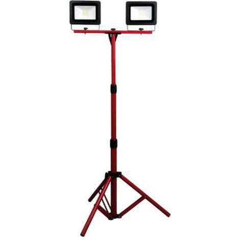PROIETTORE LED CON TREPPIEDI TELESCOPICO 2 FARI LED 50W 4400 LUMEN CADAUNO ROSI
