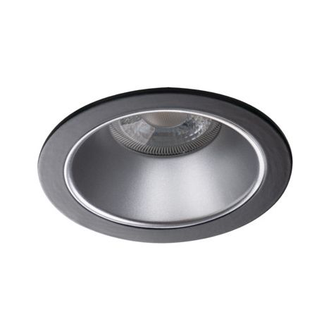 Support Spot LED Encastrable Plafond 10W AC/DC12V-AC220-240V GU5.3/GU10 Ø89mm IP20 Argent/Noir - percage Ø75mm (1/3)