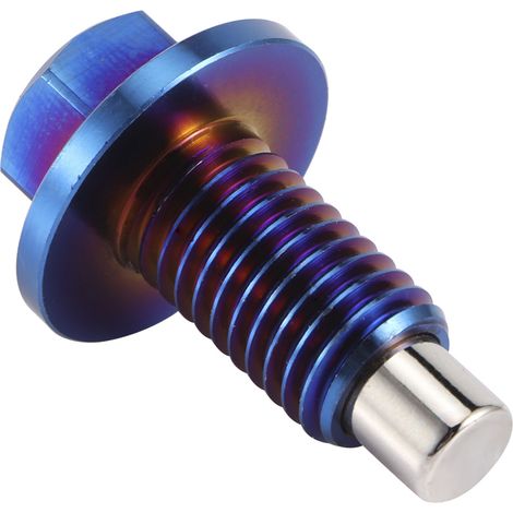 Bouchon de vidange magnétique en alliage d'aluminium M12x1,75 pour carter d'huile, adaptateur de raccord de retour (1/3)