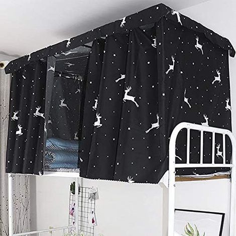 1 x Bunk Bed Curtain Blackout Curtains for Bunk Beds Cabin Bed Curtain for Student Dormitory (Wapiti, 200 x 140 cm) (1/5)