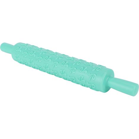 Fondant-Teigrolle mit geprägtem Muster für Kuchen, Kekse, Gebäck und Dekorationswerkzeuge mit Grasmotiv. (1/5)