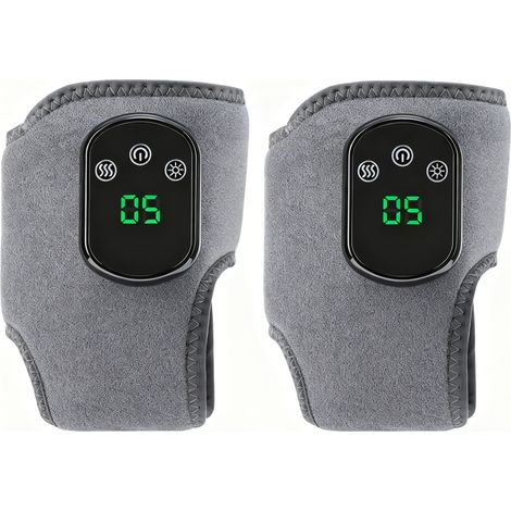Appareil De Massage Pour Les Pieds Et Les Chevilles - 2 Pièces - Chauffant Et Vibrant - 5 Niveaux De Chaleur - 3 Modes De Vibration - Sans Fil - Pour Usage Domestique (1/5)