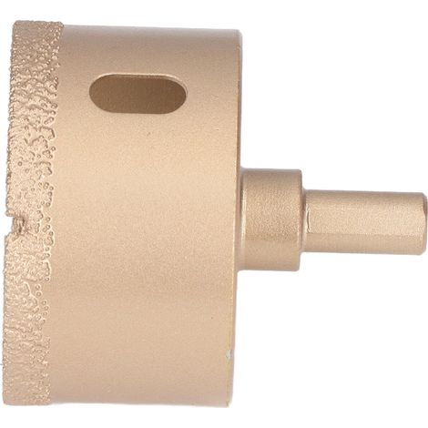 Trépan Diamant Carbure Acier Carrelage Porcelaine Verre Ouvreur de Trous Foret Queue Triangulaire 60 mm (1/5)