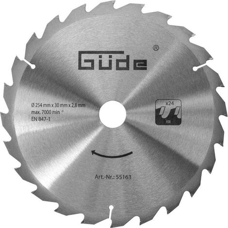 Güde - Hoja de sierra HM 254x30 mm 55163