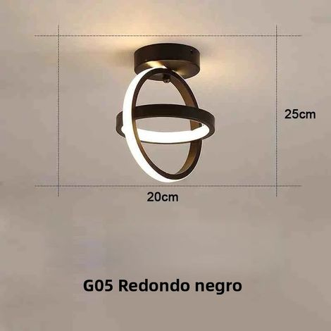 (Noir 25W) Applique murale LED moderne de style nordique pour couloir (1/5)