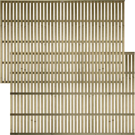 Premier 6ft x 4ft Tuscany Vertical Slatted Capped Trellis Panel