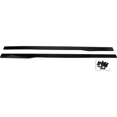 Extensions de bas de caisse, plastique durable, installation facile, Noir brillant (1/2)
