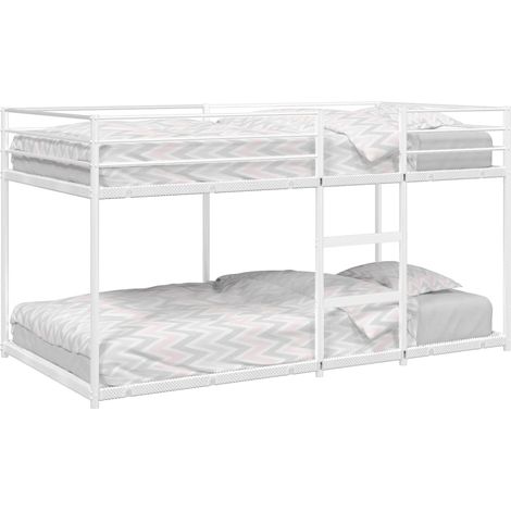 Vidaxl – Lit superposé 90x190 cm en acier – Construction robuste – Sommier en maille pour soutien optimal – Garde-corps de sécurité inclus (1/6)