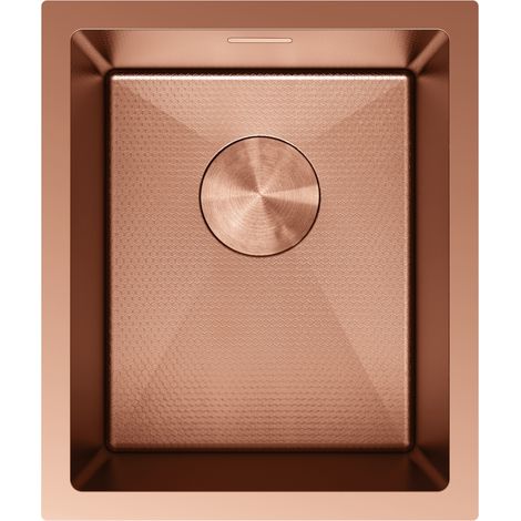 Mexen Trixo évier en acier inoxydable 1 cuve 370 x 440 mm, cuivre HC - 6412371000-65HC (1/5)