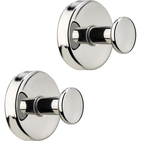Saugnapfhaken aus Edelstahl, starke Klebehaken ohne Bohren für Badezimmer, wasserfeste Wandhaken, geeignet für Dusche, Küche, Fliesen, Paneele, Glas, Marmor (2er-Pack)