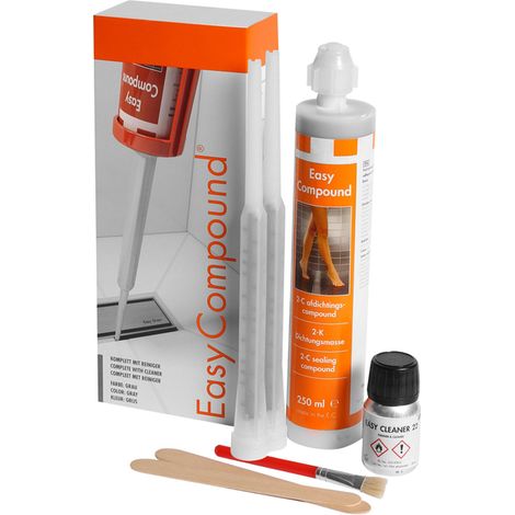 Easydrain Easy Compound set : Easy Compound récipient, 2 mélangeurs, pot d'Easy Cleaner 22, pinceau et 2 spatule (1/3)
