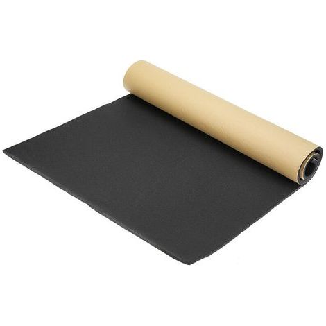 Rouleau de mousse adhésive de 100 cm x 50 cm et de 3 mm d'épaisseur pour l'isolation phonique et thermique de votre maison ou de votre voiture. (1/3)