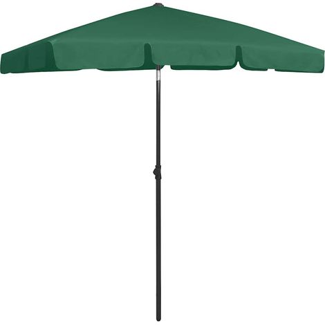 Parasol de plage, Parasol pour Balcon Jardin Plage Terrasse, Vert 180x120 cm OIB2608E (1/5)