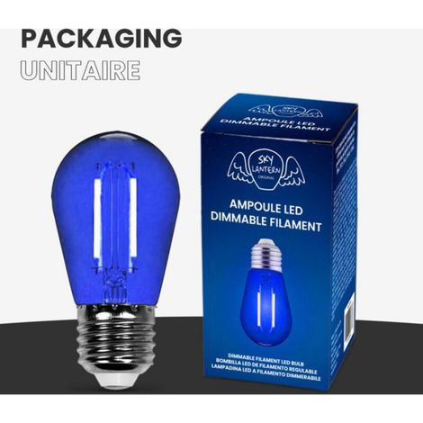 Ampoule LED - E27 - Dimmable - Bleue - 5 cm - 10 Pièces (1/4)