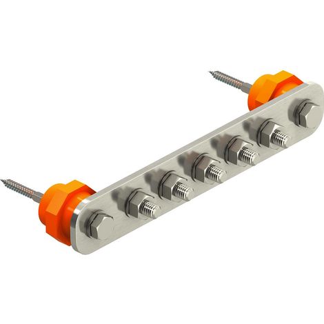 OBO Bettermann Barra equipotenziale BigBar / 5 collegamenti 5xM10 Acciaio inossidabile, inossidabile A2 1.4301, 5015854
