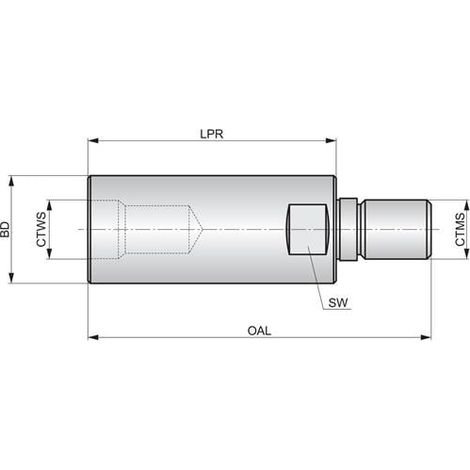 Fräseraufnahme ISO AT.M12-IHA.M8.040 Grundkörper-D. 21mm PRAMET (1/2)