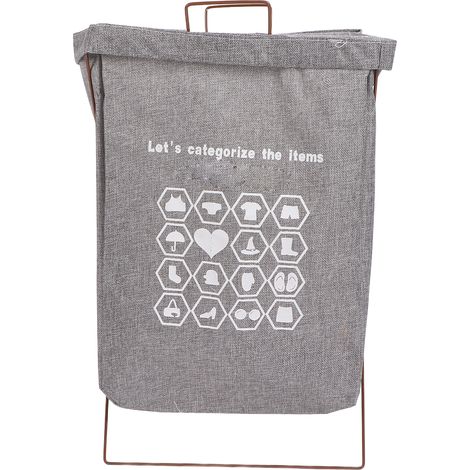 Panier à linge large et stable, design simple et élégant, rangement de vêtements sans couvercle pour maison et salon de coiffure (1/5)