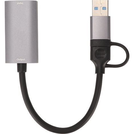 Carte d'acquisition vidéo Z29B 4K HDMI vers USB/Type-C : boîtier d'acquisition vidéo HDMI pour PS5, Switch, Xbox, caméscope, DVD, streaming et enregistrement en direct (1/5)
