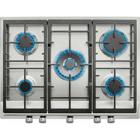 Teka EX/70.1 5G AI AL DR CI BTN SS - Encimera De Gas 5 Zonas Coccion Ancho 68 Cm