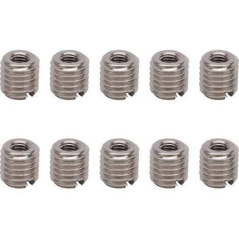 10 Stück Gewindeeinsätze, Reparaturwerkzeug, Edelstahl, Innengewinde M5x0,8, Außengewinde M10x1,5