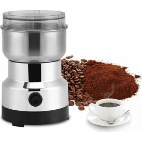 Moulin à Café électrique Moulin Noix et Céréales, Broyeur Alimentaire en Acier Inoxydable Moulin à Café Et Mixeur électrique Broyeur pour Grains de Café, Graine de Lin et Autres épices (1/4)