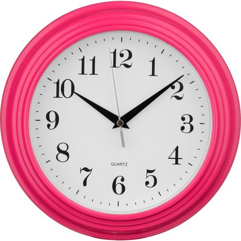 Premier Housewares Hot Pink Round Wall Clock