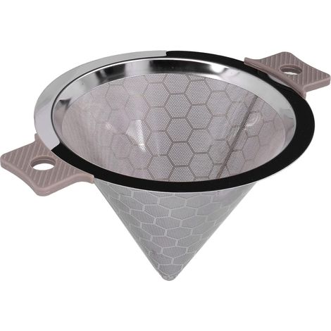 Passoire à thé, inox et silicone, avec poignée, pour thé et café (1/5)