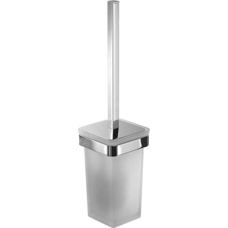 Sapho Gedy Samoa - Brosse WC murale avec support, verre mat/chrome A83313 (1/5)