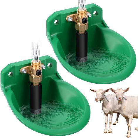 2 pièces Abreuvoir Automatique Pour Moutons, Mangeoires De Bétail Avec Trous De Drainage, Alimentation Automatique En Eau Pour Chevaux, Bovins, Moutons, Cochons Et Chiens, Vertes (1/5)