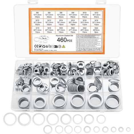 Rondelles Plates en Aluminium, Joints de Vidange pour Voiture, Rondelles pour Gonds de Porte, M6 à M24 (1/5)
