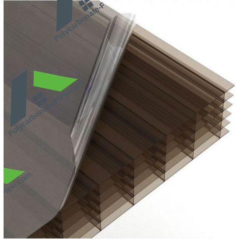Plaque Polycarbonate Alvéolaire 32mm Bronze 4000x1200mm