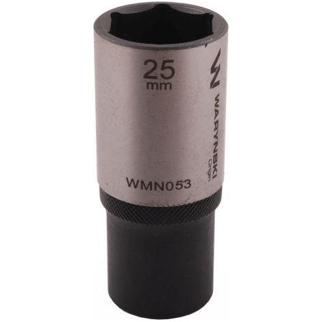 Douille hexagonale 1/2". 25 mm. de long. CrV50BV30. DIN 3124. Waryński (1/4)