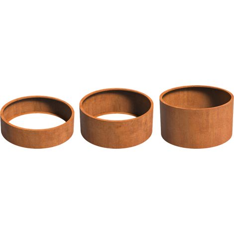 Adezz Circum ohne Boden Pflanzgefäß aus Corten-Stahl Pflanzkübel Blumentopf (1/2)