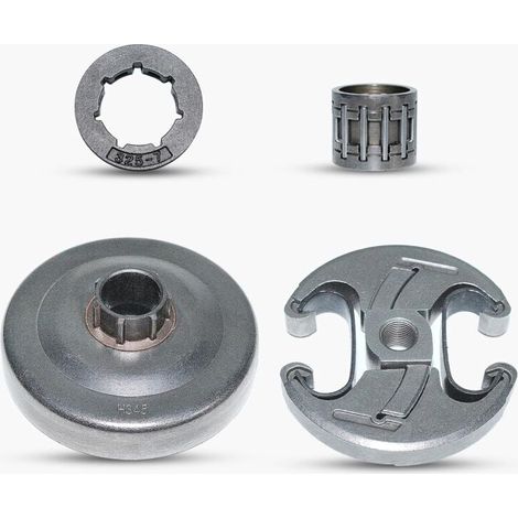 325"-7T Clutch Drum Assembly, Clutch Sprocket, Rim, Needle Bearing Kit for Husqvarna 340, 345, 346XP, 350, 351, 353, 445, 450E Chainsaw (1/5)