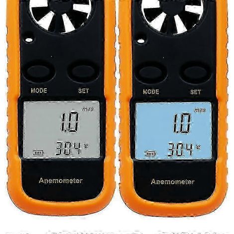 Anémomètre numérique portable de haute précision (5 %) avec rétroéclairage LCD, adapté aux applications extérieures, CVC, drones et autres. (1/4)