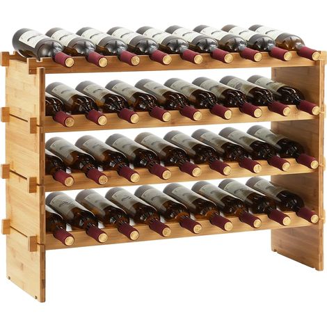 Cave à vin, Design modulaire, Construction en bambou, 4-Tier (1/2)