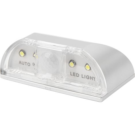 Lampe de porte LED avec trou de serrure, alimentée par piles, détecteur de mouvement PIR, veilleuse pour toilettes, placards, cuisine, couloirs, escaliers (1/5)