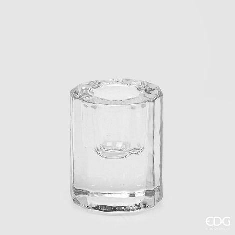 EDG Enzo De Gasperi Portacandela Petite H 6 Cm D 5 Cm Natural Trasparente