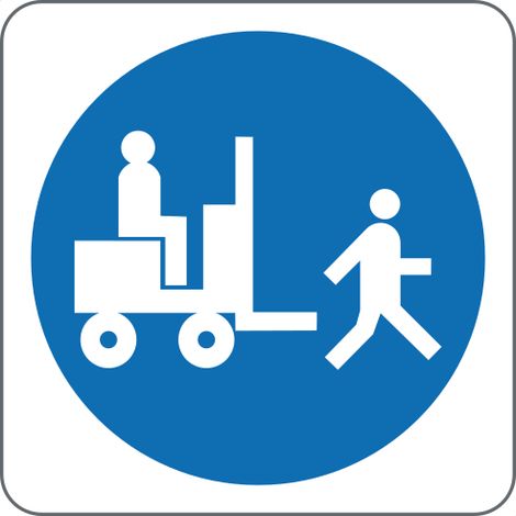 Panneau de marche des chariots élévateurs - Panneau de sécurité pour contrôle de vitesse - Taille : 500500 mm - Matériau : aluminium - Material: Aluminum - Size: 270270mm