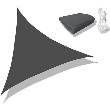 Toldo triangular impermeable de 4 x 4 x 4 m, con protección UV, sólido, ideal para patio, pérgola, jardín o terraza. (1/5)