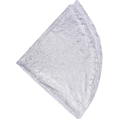 Nappe Ronde à Paillettes Argentées en Polyester, Design Une Pièce Roulable, pour Banquet et Décoration de Table Élégante (1/5)