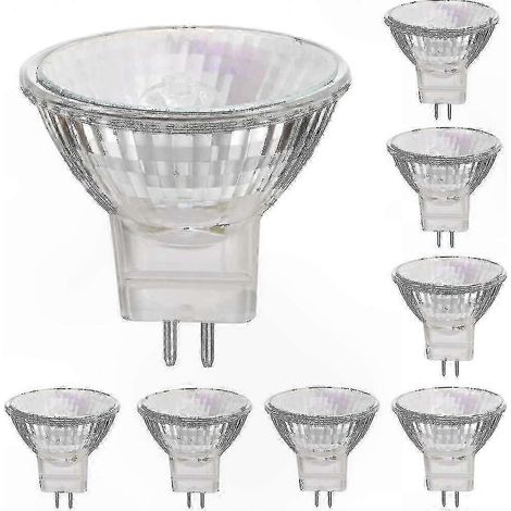 Ampoules halogènes GU5.3 blanc chaud, 12 V, 35 W, dimmables, lot de 8 (1/4)