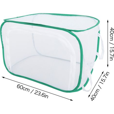 Cage Pliable pour Insectes Papillons, Cage de Cultivation Transparente pour Petits Animaux (40x40x60cm) -KZQ (1/5)