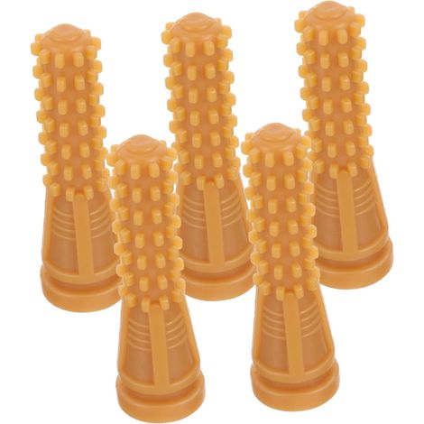 Doigts Plumeurs de Volaille 5 Pcs en Caoutchouc Kaki Accessoire à Fente, Léger, Effet D’épilation, pour Poulets, Canards, Cailles et Oies (1/5)
