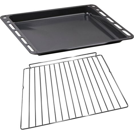 Kit Leccarda + Griglia per Forno Smeg, Dimensioni: 460x355 (mm) Ricambi Originali, Modelli Compatibili B6GVXI9 C7GMXI8 SF6388XP SC468X Nero (1/5)